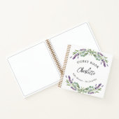 Gästebuch Baby Showlavender violet eucalyptus Notizblock (Innenseite)