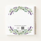 Gästebuch Baby Showlavender violet eucalyptus Notizblock (Rückseite)