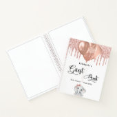 Gästebuch Babydusche Elefant Rose weiß Notizblock (Innenseite)