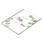 Gästebuch Babydusche Eukalyptus Budget Notizblock (Linke Seite)