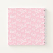 Gästebuch Babydusche Girl Pink weiße Krippen Notizblock (Rückseite)