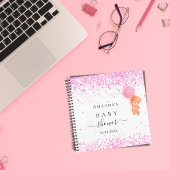 Gästebuch Babydusche Rosa Teddybär Notizblock