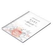 Gästebuch Babydusche Rose Gold silber Notizblock (Linke Seite)