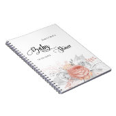 Gästebuch Babydusche Rose Gold silber Notizblock (Rechte Seite)