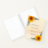 Gästebuch Babydusche Sonnenblumen Eukalyptus Notizblock (Innenseite)
