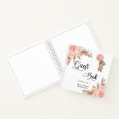 Gästebuch Babydusche Teddy Pampas Gras Blüte Notizblock (Innenseite)