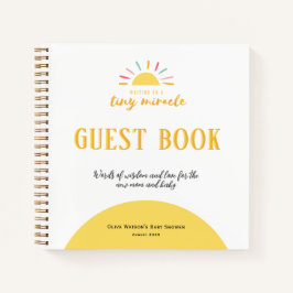 Gästebuch, Babydusche Tiny Miracle Sunshine Notizblock