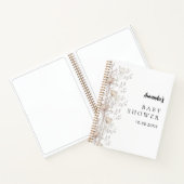 Gästebuch Babydusche Wildblumen beige Creme Notizblock (Innenseite)