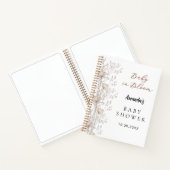 Gästebuch Babydusche Wildblumen beige Creme Notizblock (Innenseite)