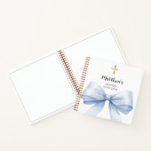 Gästebuch Baptisblue bow boy Notizblock (Innenseite)