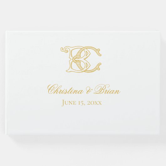 Gästebuch BC Monogram oder CB Monogram (Vorderseite)