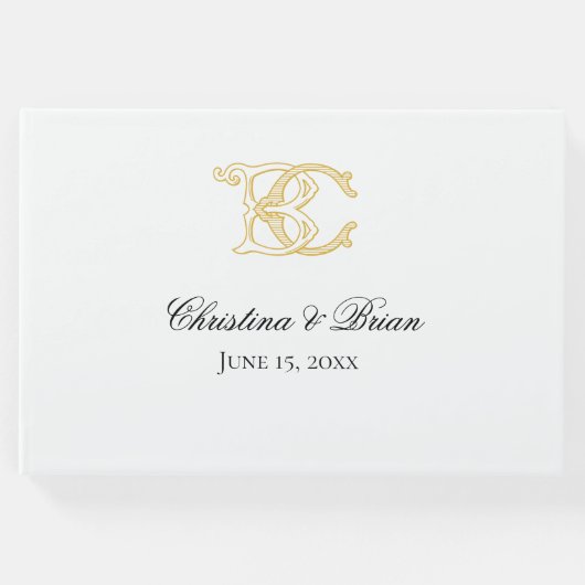 Gästebuch BC Monogram oder CB Monogram (Vorderseite)