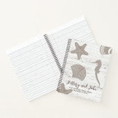 Gästebuch "Beach Themed Wedding Wood Grain" Notizblock (Innenseite)