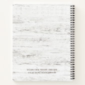 Gästebuch "Beach Themed Wedding Wood Grain" Notizblock (Rückseite)