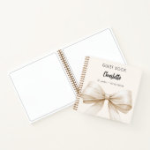 Gästebuch beige Creme Geburtstag Notizblock (Innenseite)