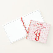 Gästebuch Berry 1. Birthday Erdbeeren rot Notizblock (Innenseite)