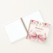 Gästebuch Bestätigung rosa Bogen Creme Flora Notizblock (Innenseite)