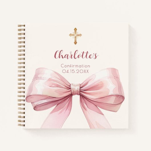 Gästebuch Bestätigung rot Rosa Bug Creme Notizblock (Vorderseite)