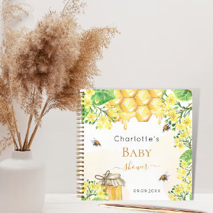 Gästebuch Bienen Honiggelbe Blumen Babydusche Notizblock