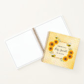Gästebuch Bienenwabenblumen Babysprinkle Notizblock (Innenseite)