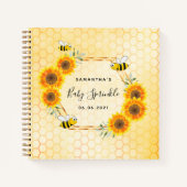 Gästebuch Bienenwabenblumen Babysprinkle Notizblock (Vorderseite)
