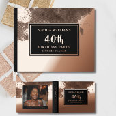 Gästebuch Birthday Foil Elegantes Foto