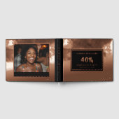 Gästebuch Birthday Foil Elegantes Foto (Voll)