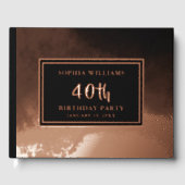 Gästebuch Birthday Foil Elegantes Foto & Zitat (Vorderseite)