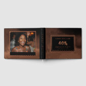 Gästebuch Birthday Foil Elegantes Foto & Zitat (Voll)