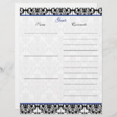 Gästebuch Blau, Weiß, Schwarz Damaskus (Vorne/Hinten)