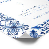 Gästebuch Blue Mediterranean Tile and Citrus (Ecke)