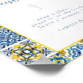 Gästebuch Blue Mediterranean Tile and Citrus (Ecke)