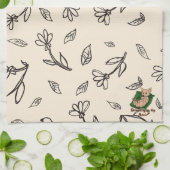 Gästebuch-Blumen-Küchentuch Geschirrtuch (Gefaltet)