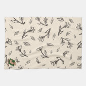 Gästebuch-Blumen-Küchentuch Geschirrtuch (Horizontal)