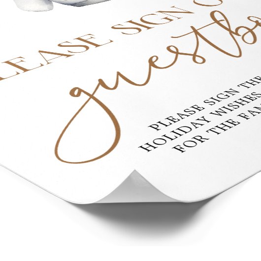 Gästebuch Boho Weihnachtsferien Kinderdusche (Ecke)