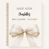Gästebuch Brautparty Bogen beige Notizblock (Vorderseite)