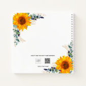 Gästebuch Brautparty eucalyptus sunbluts Notizblock (Rückseite)