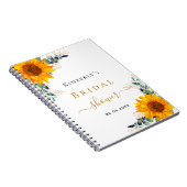 Gästebuch Brautparty eucalyptus sunflower Notizblock (Rechte Seite)