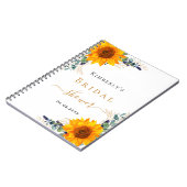 Gästebuch Brautparty eucalyptus sunflower Notizblock (Linke Seite)