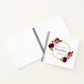Gästebuch Brautparty florals bordeauxrot Notizblock (Innenseite)