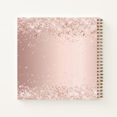 Gästebuch Brautparty Foto Rose Gold Notizblock (Rückseite)