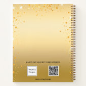 Gästebuch Brautparty Gold Glitzer Kleid Notizblock (Rückseite)