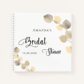 Gästebuch Brautparty golden eucalyptus Notizblock (Vorderseite)