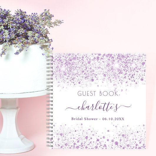 Gästebuch Brautparty Lavendel Notizblock