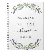 Gästebuch Brautparty lavender eucalyptus Notizblock (Vorderseite)