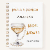 Gästebuch Brautparty perln secco Notizblock (Vorderseite)