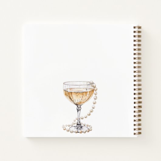 Gästebuch Brautparty perln secco Notizblock (Rückseite)