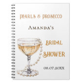 Gästebuch Brautparty perln secco Notizblock (Vorderseite)