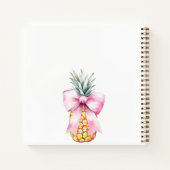Gästebuch Brautparty Rosa Ananas Notizblock (Rückseite)