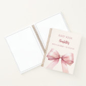 Gästebuch Brautparty rosa Bugcreme beige Notizblock (Innenseite)